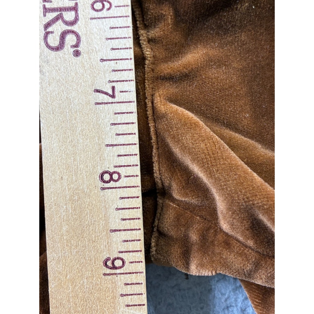 VTG Ralph Lauren Black Label Hong Kong Velour Velvet Boot Flare Pants Womens 10 - Picture 11 of 12